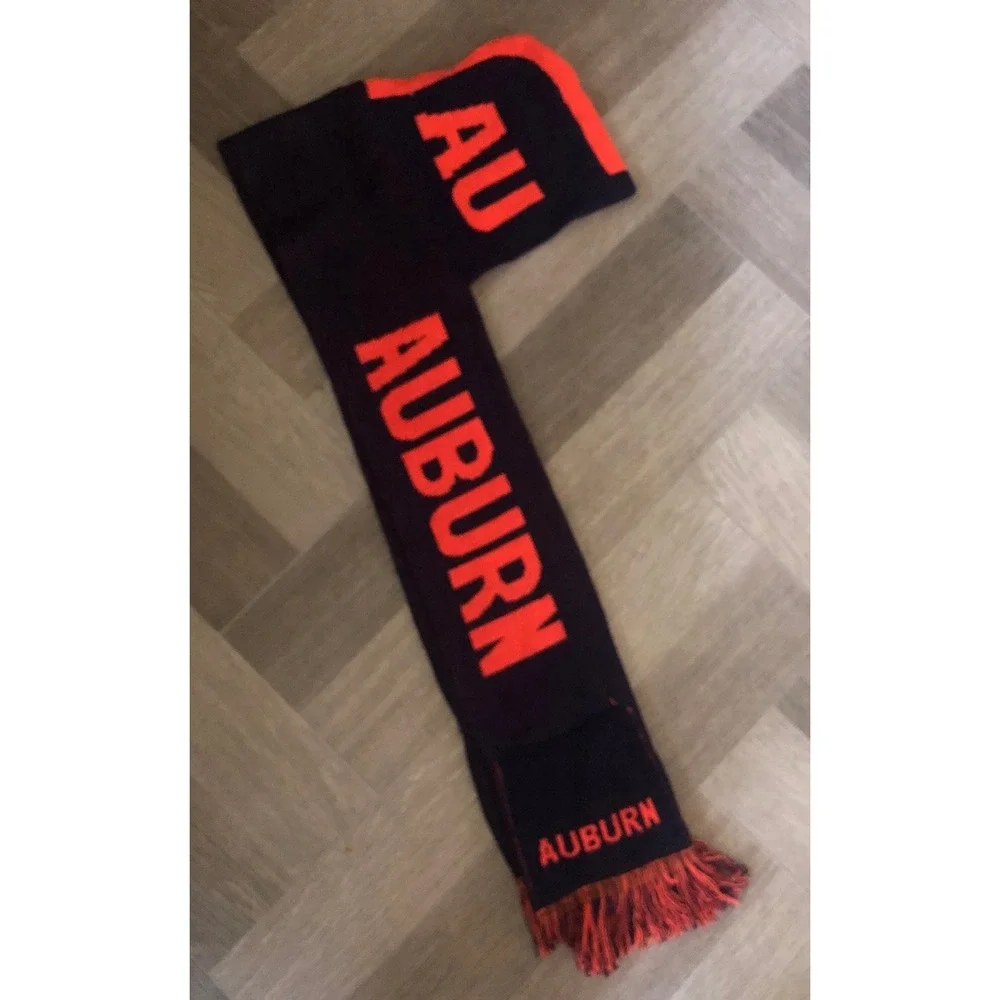 Auburn University Hooded Scarf with Pockets Navy Blue Orange 66